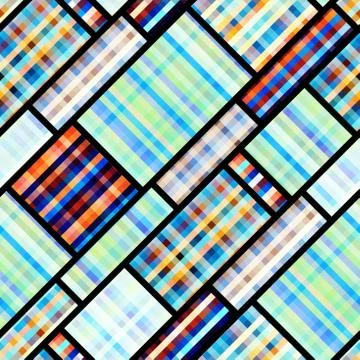 Seamless background. Geometric abstract diagonal pattern in low poly pixel ar イラスト素材