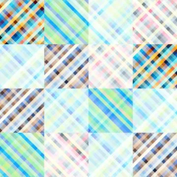 Seamless background. Geometric abstract diagonal pattern in low poly pixel ar 스톡 일러스트