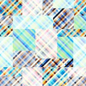 Seamless background. Geometric abstract diagonal pattern in low poly pixel ar Stock Illustration