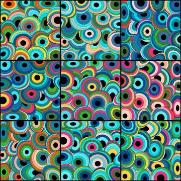 Seamless background with geometric pattern. Oval and circle shapes Stock Illustration