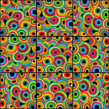 Seamless background with geometric pattern. Oval and circle shapes Stock Illustration