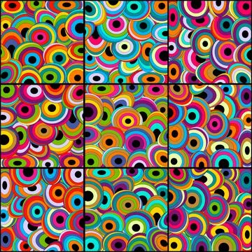 Seamless background with geometric pattern. Oval and circle shapes Stock Illustration