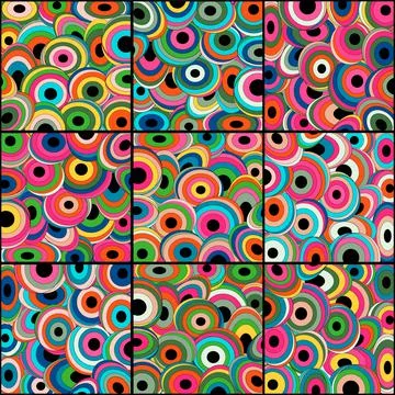 Seamless background with geometric pattern. Oval and circle shapes Stock Illustration