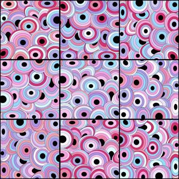 Seamless background with geometric pattern. Oval and circle shapes Stock Illustration