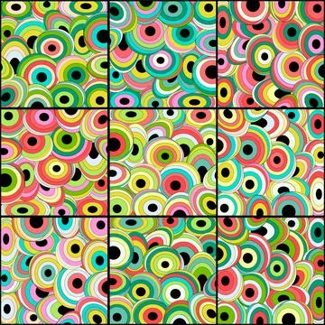 Seamless background with geometric pattern. Oval and circle shapes Stock Illustration