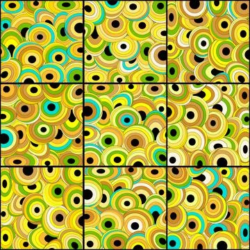 Seamless background with geometric pattern. Oval and circle shapes Stock Illustration