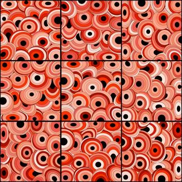 Seamless background with geometric pattern. Oval and circle shapes Stock Illustration