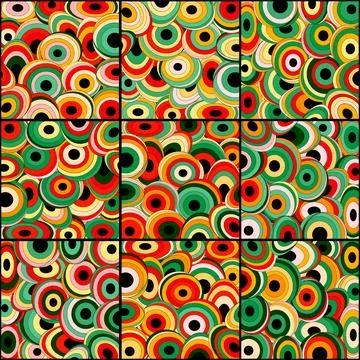 Seamless background with geometric pattern. Oval and circle shapes Stock Illustration