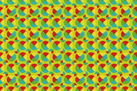 Seamless background Geometric patterns, alternating color circles Stock Illustration