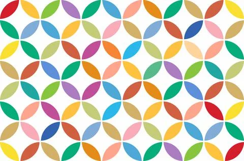 Seamless background of geometric shapes. Multicolored abstract background. Stock Illustration
