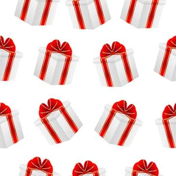 Seamless background with gifts Stock Illustration