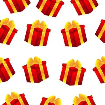 Seamless background with gifts Stock Illustration