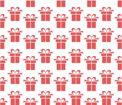 Seamless background with gifts Stock Illustration