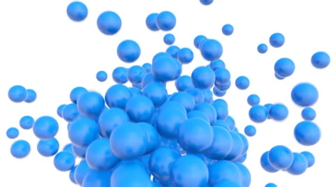 Seamless background of glossy light blue balls in abstract motion (FULL HD) Video stock 41840560