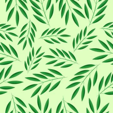 Seamless background with green branches Stock Illustration