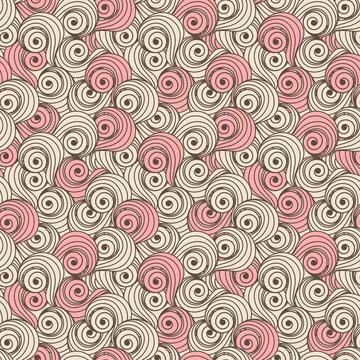 Seamless background Hand drawn  doodle pattern Stock Illustration