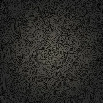 Seamless background Hand drawn  doodle pattern Stock Illustration