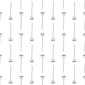 Seamless background with hand drawn elements. Vector texture. Illustrazione stock