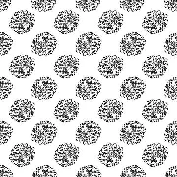 Seamless background with hand drawn elements. Vector texture. Stock Illustration