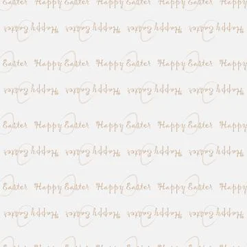 Seamless background of happy Easter text and egg Illustrazione stock