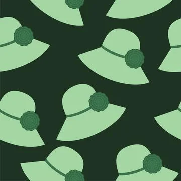 Seamless background with hats Stock Illustration