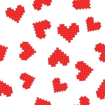 Seamless background with hearts. Stock Illustration