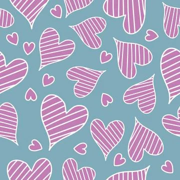 Seamless background with hearts Stock Illustration