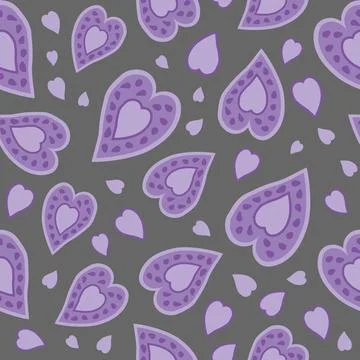 Seamless background with hearts Stock Illustration