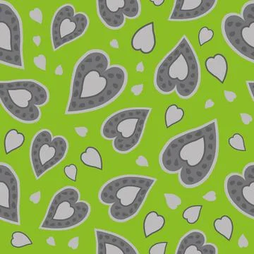 Seamless background with hearts. Vector illustration about love Stock Illustration