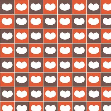 Seamless background with hearts. Y2k background. Y2k Wallpapers. Stock Illustration