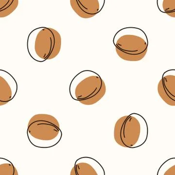 Seamless background honeydew melon fruit. Gender neutral kid food pattern 库存插图