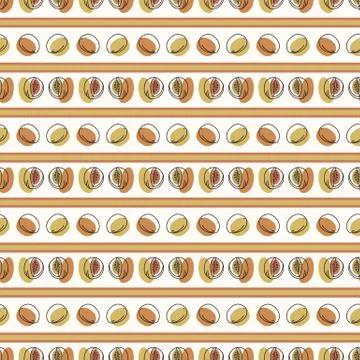 Seamless background honeydew melon stripe. Gender neutral kid food pattern イラスト素材