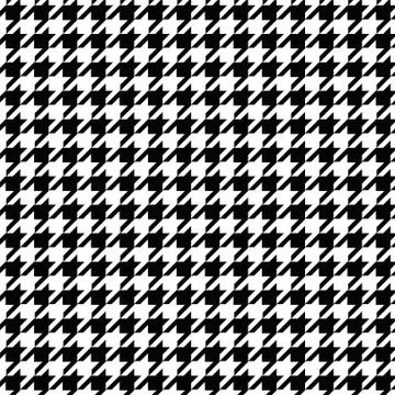 Seamless background image of black and white houndstooth check pattern Illustrazione stock