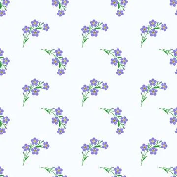 Seamless background image colorful botanic flower leaf plant light purple for Stock Illustration