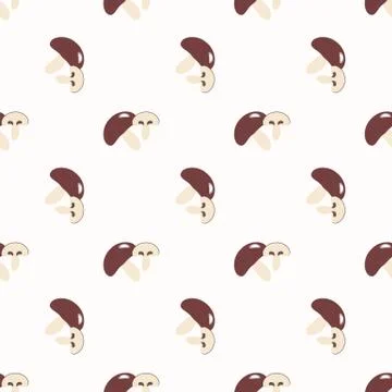 Seamless background image colorful vegetable food ingredient fungous mushroom Illustrazione stock