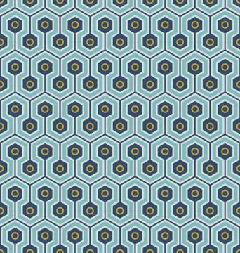 Seamless background image of cross hexagon round geometry pattern. 스톡 일러스트
