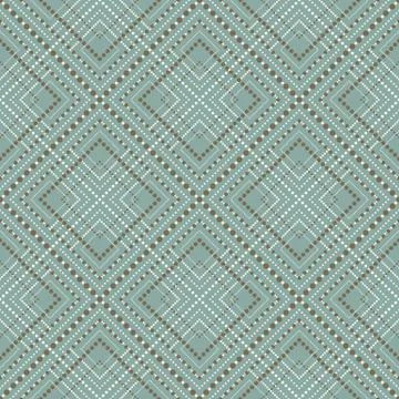 Seamless Background image of elegant vintage dot line diamond check pattern. Stock Illustration