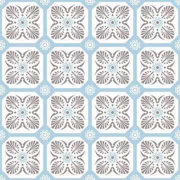 Seamless background image of fan shape cross flower pattern. Stock Illustration
