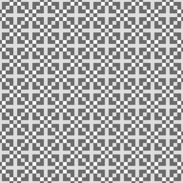 Seamless background image of gray tone square cross geometry pattern. Stock Illustration