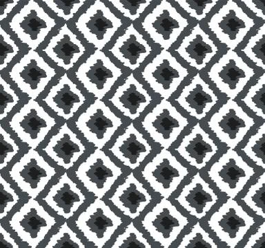 Seamless background image of hand drawn grey tone diamond geometry pattern. Illustrazione stock