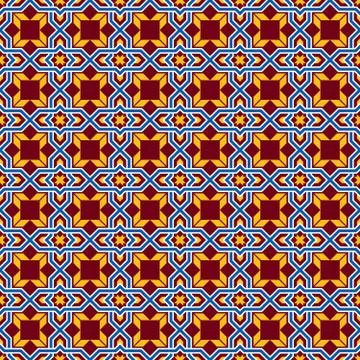 Seamless background image of old style cross geometry pattern. Stock Illustration