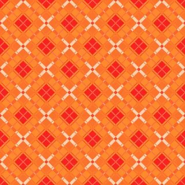 Seamless background image of red diamond check geometry pattern. Illustrazione stock