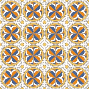 Seamless background image of round shape geometry pattern. Stock Illustration