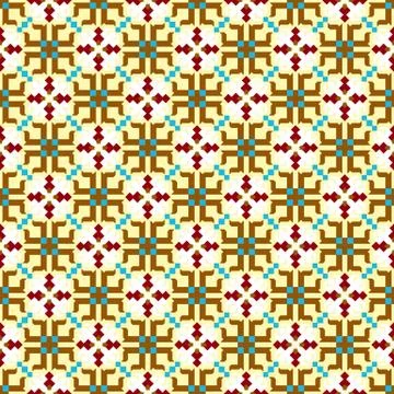 Seamless background image of square mosaic kaleidoscope geometry pattern. Stock Illustration