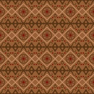 Seamless background image of vintage brown tone geometry shape pattern. 스톡 일러스트