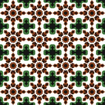 Seamless background image of vintage crystal geometry kaleidoscope pattern. Stock Illustration