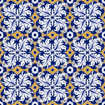 Seamless background image of vintage feather spiral round kaleidoscope patter Stock Illustration