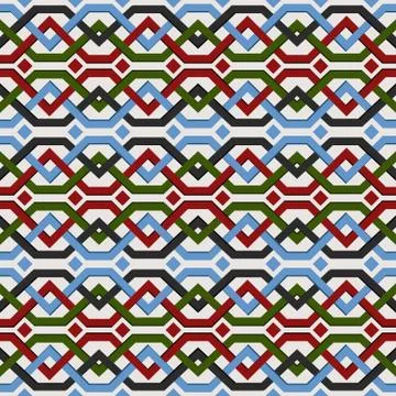 Seamless background image of vintage geometry cross line pattern. Stock Illustration