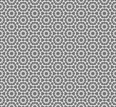 Seamless background image of vintage polygon geometry flower lace pattern. Illustrazione stock