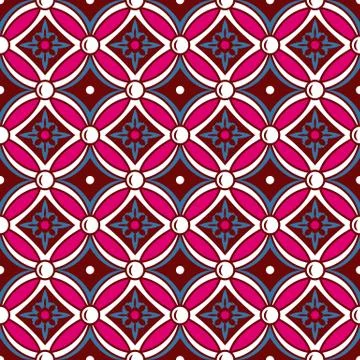 Seamless background image of vintage round cross flower pattern. Stock Illustration